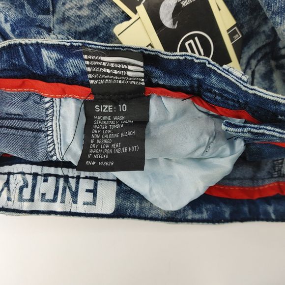 NWT Encrypted NYC Flex Denim Bleached Zip Jeans Zippered Knees Women Size: 10 - Picture 13 of 15